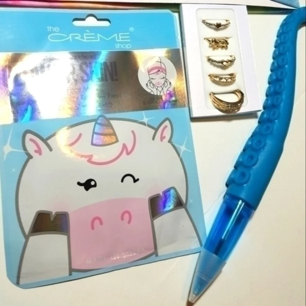Rainbow Tie-Die Headband & Unicorn Mask Bundle